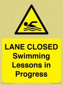LANE CLOSED Swimming Lessons in Progress
